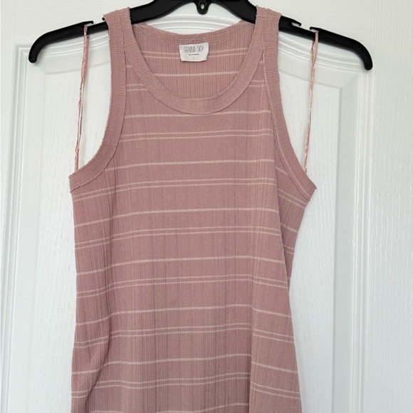 Sienna Sky Mauve Striped Tank Top - Picture 1 of 5
